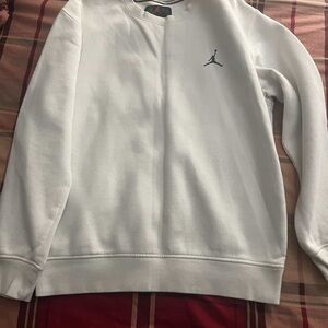 Jordan Men's Classic White Crewneck Sweater